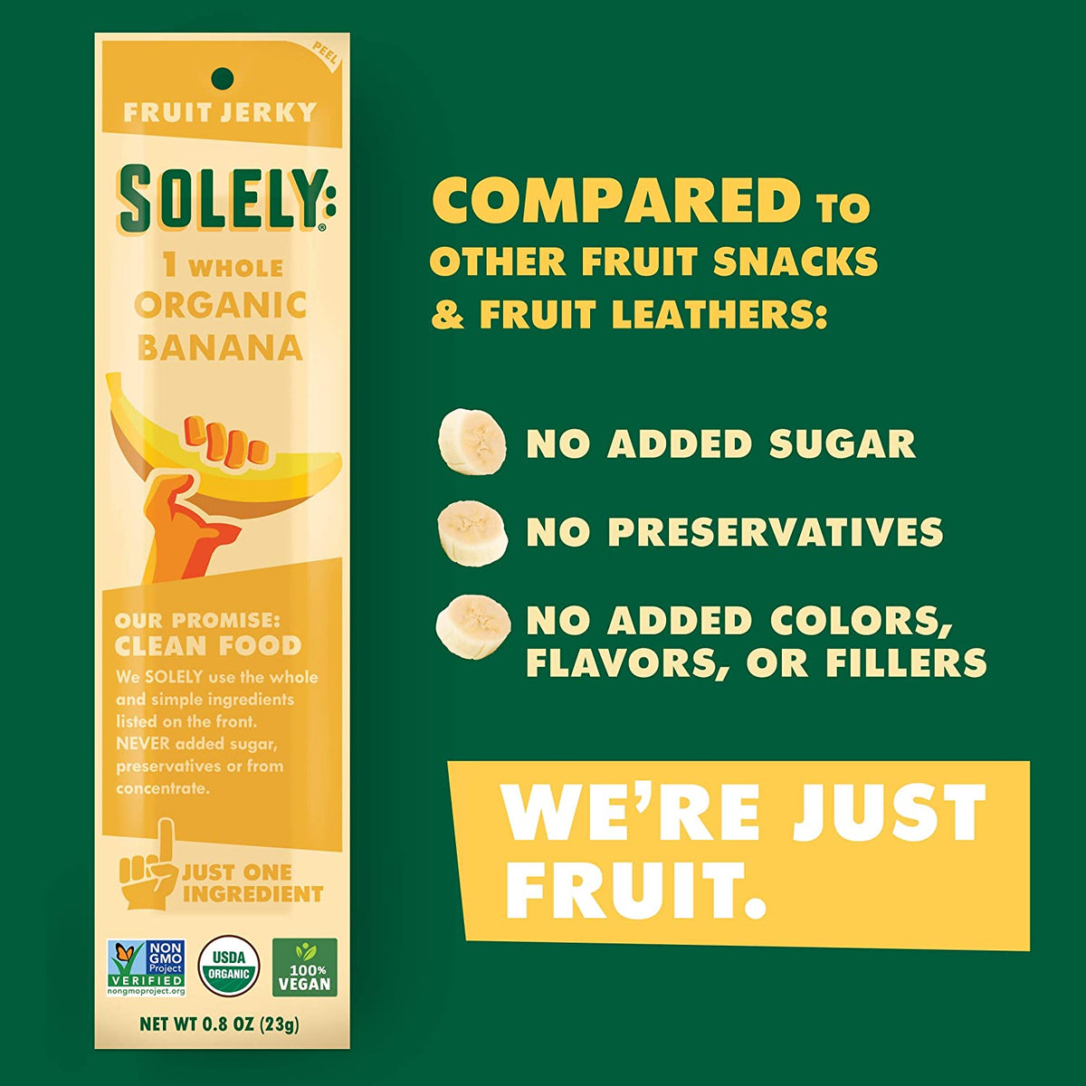 Cecina de fruta de plátano orgánica
