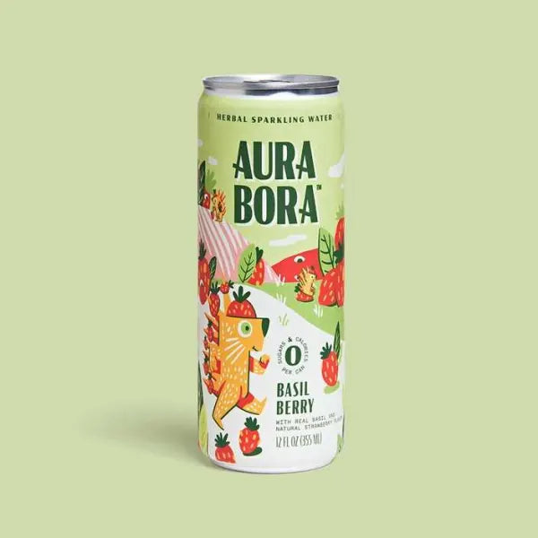 Agua con gas a base de hierbas Aura Bora