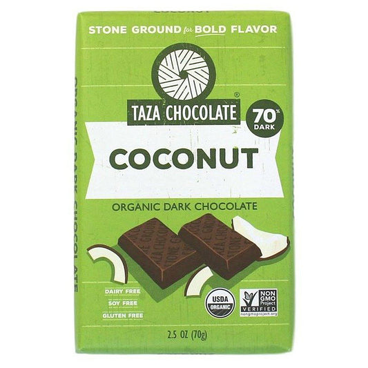 Chocolat noir biologique à la noix de coco