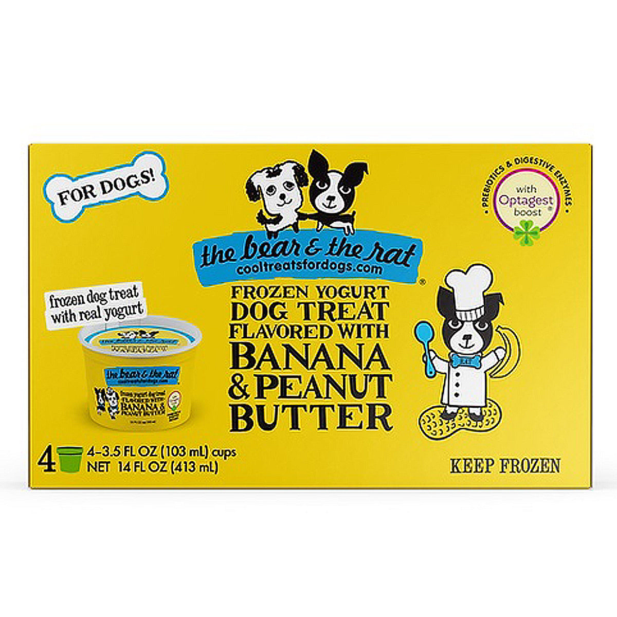 Golosinas para perros con yogur helado