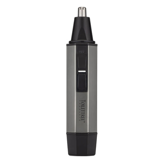 Tondeuse à poils de nez avec boîtier robuste en acier inoxydable avec lumière LED