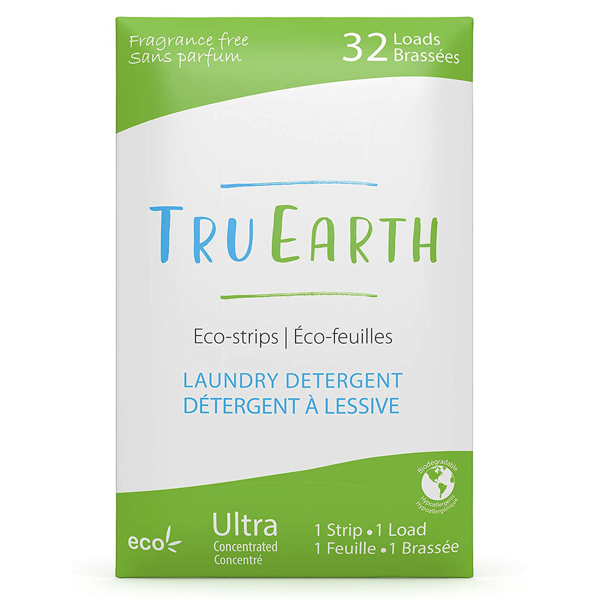 Detergente para ropa con tiras ecológicas