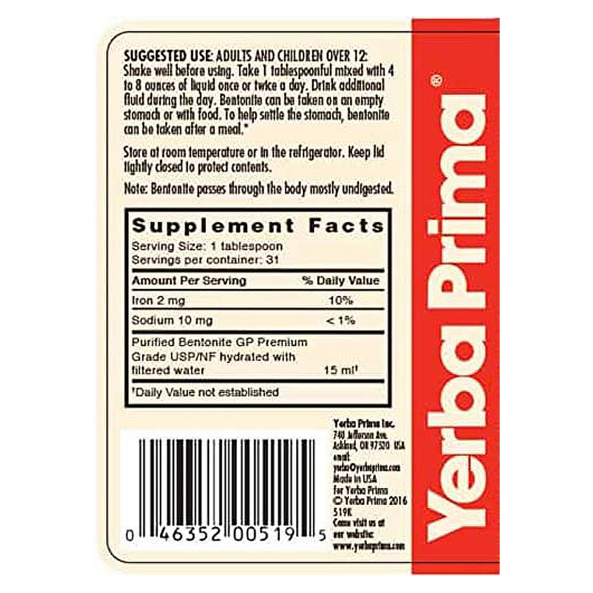 Bentonite Detox Pint