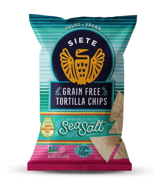 Chips de tortilla sin granos con sal marina - 5 oz